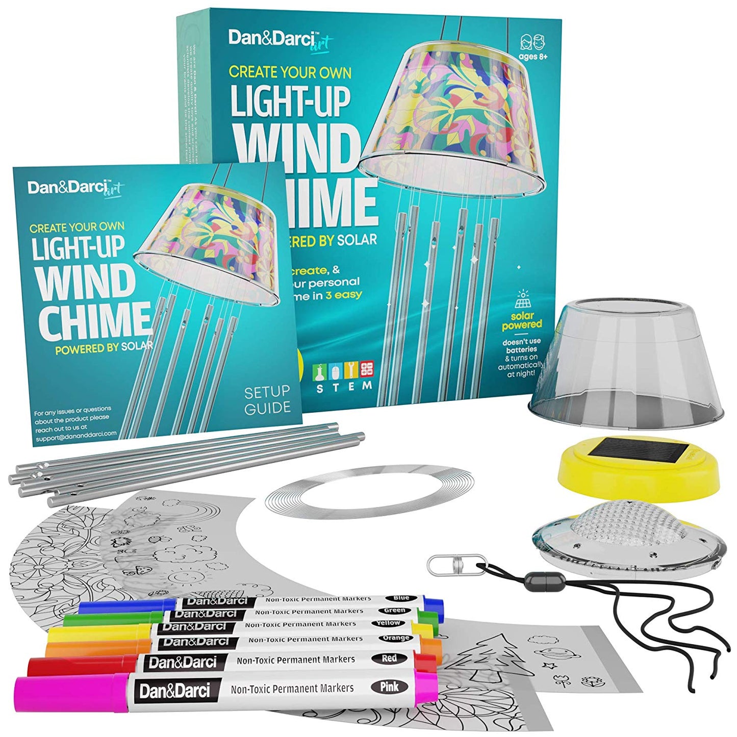 Create Your Own Solar-Powered Light-up Wind Chime Kit by Surreal Brands