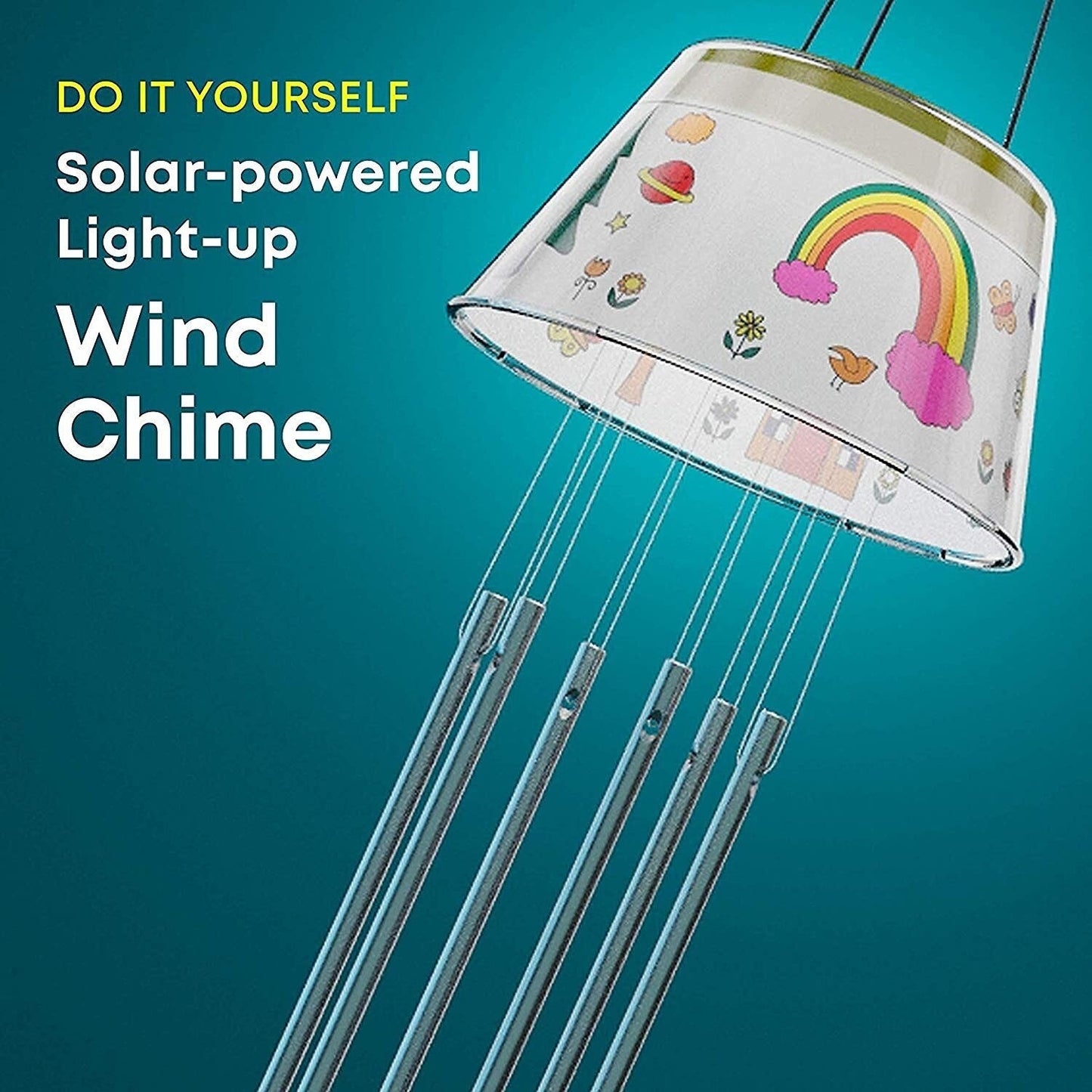 Create Your Own Solar-Powered Light-up Wind Chime Kit by Surreal Brands