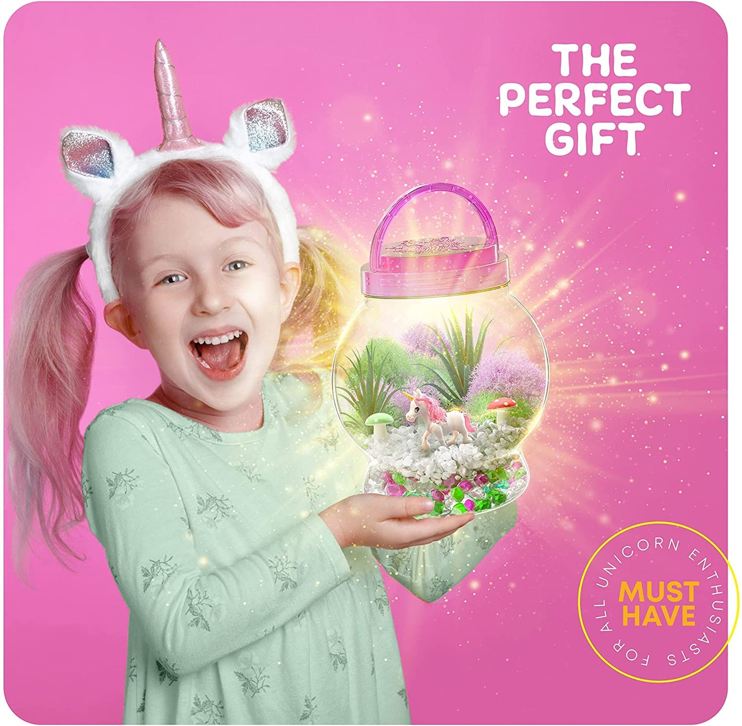 Light-Up Unicorn Terrarium Kit for Kids by Surreal Brands