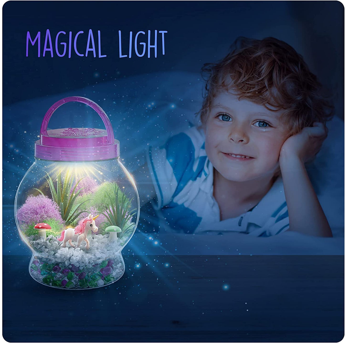 Light-Up Unicorn Terrarium Kit for Kids by Surreal Brands