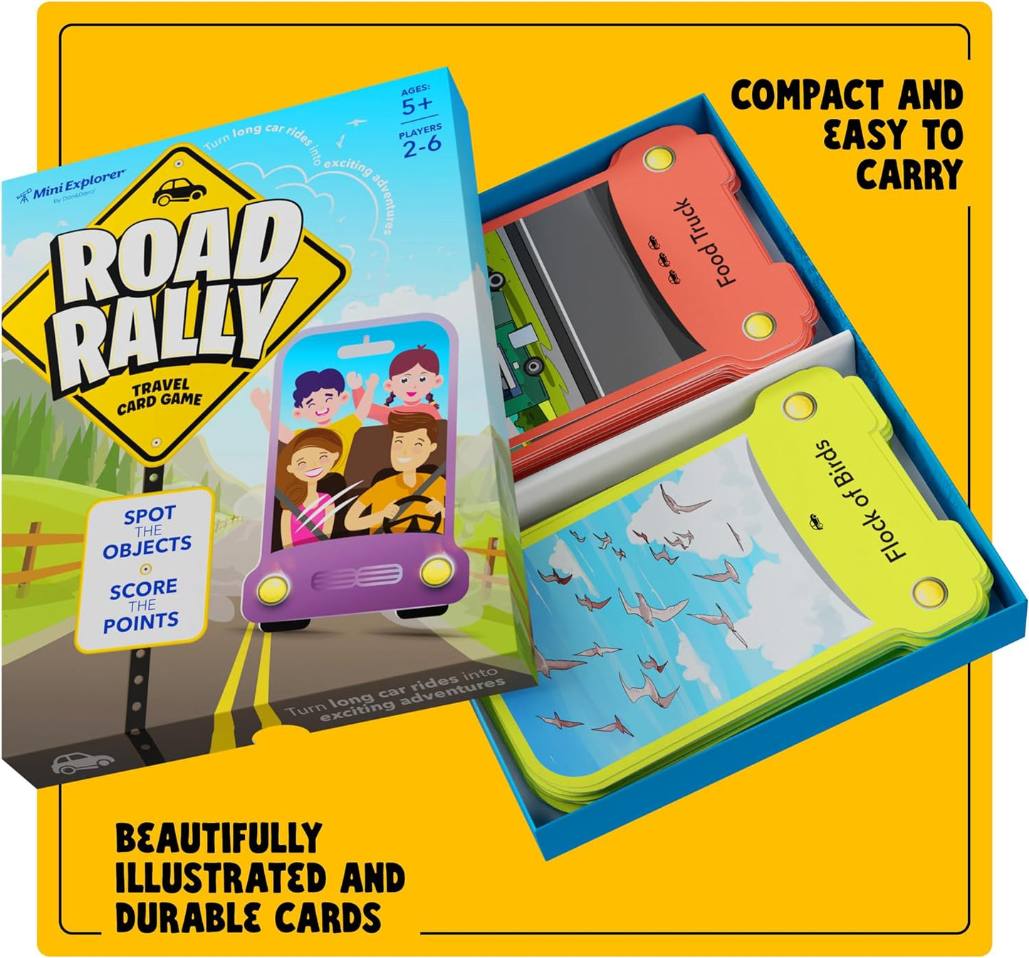 Road Rally Travel Scavenger Hunt Card Game for Kids by Surreal Brands