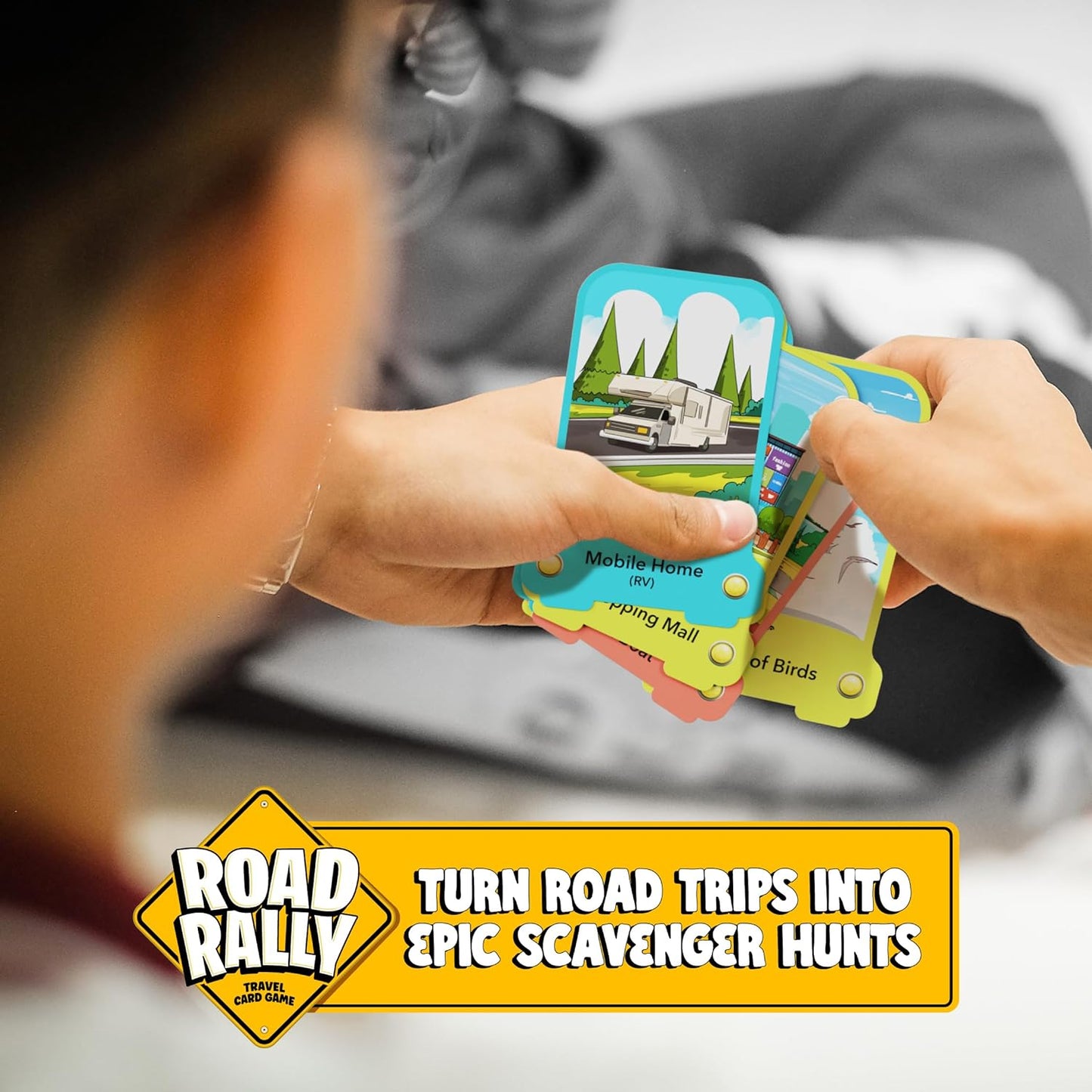 Road Rally Travel Scavenger Hunt Card Game for Kids by Surreal Brands