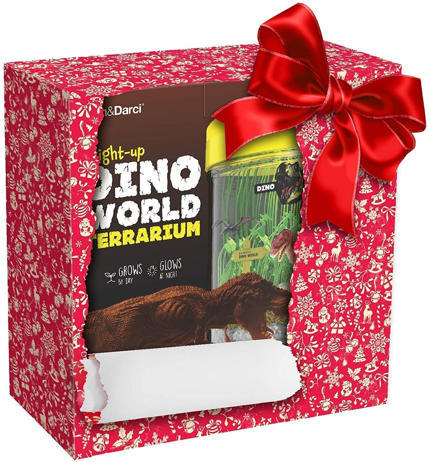 LIGHT-UP DINO WORLD TERRARIUM KIT FOR KIDS by Surreal Brands