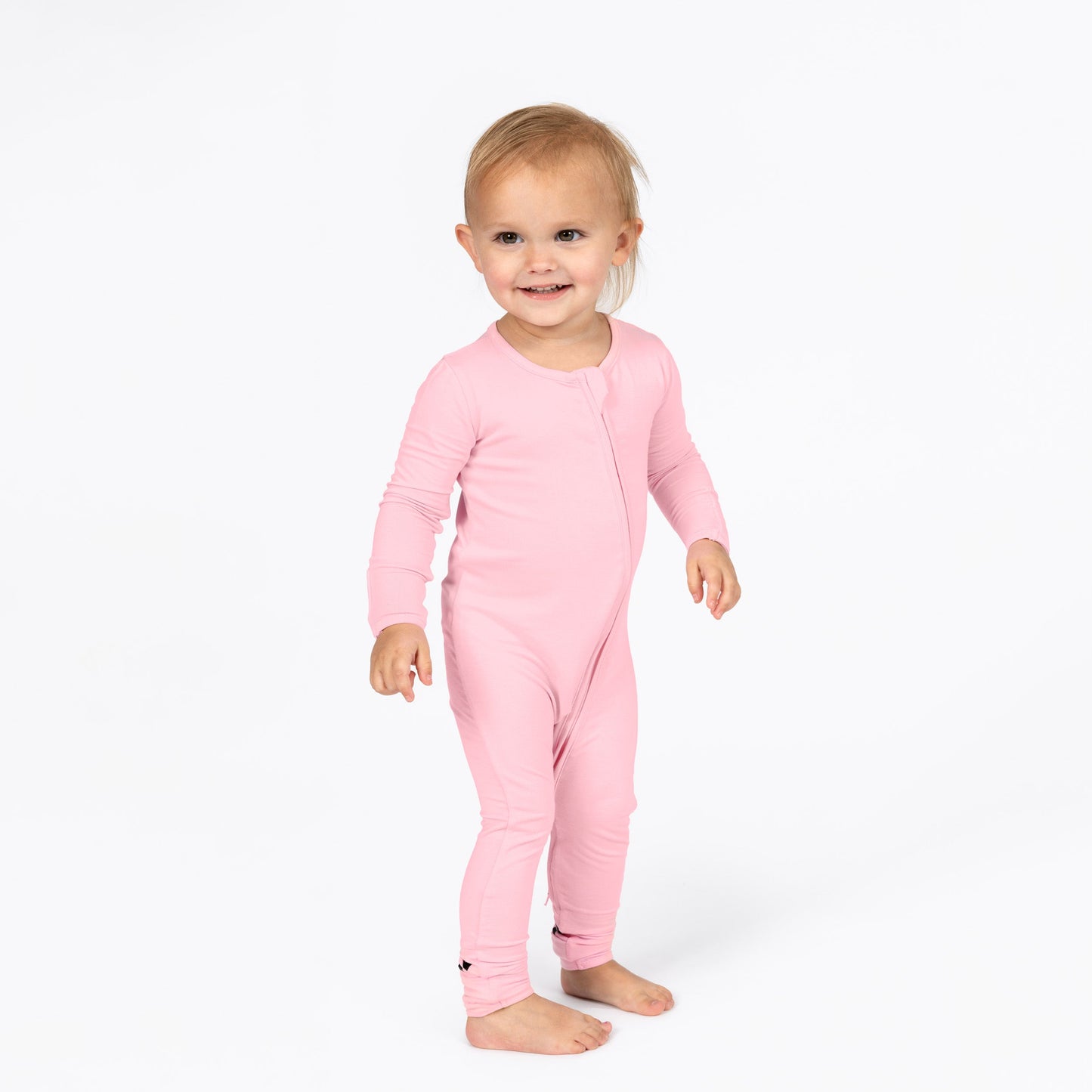 Blush Pink Bamboo Convertible Footie