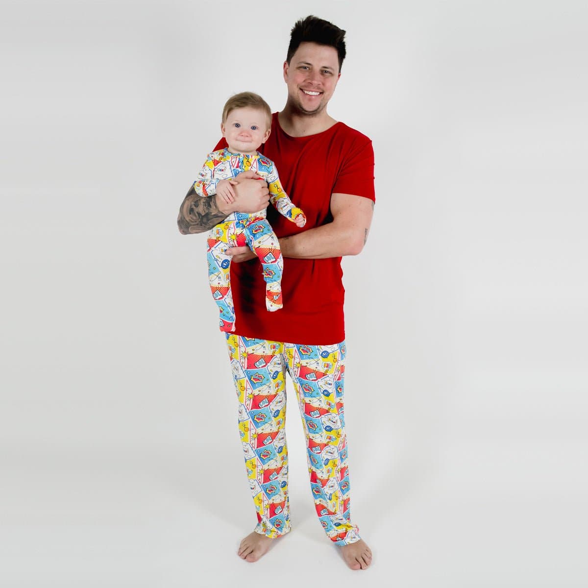 Comic Hero Bamboo Men's Pajama Set