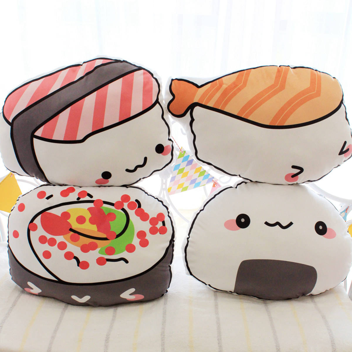 Kawaii Soft Sushi Plush Pillow by Plushy Planet