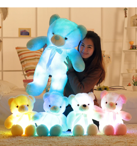 Glowing LED Teddy Bear Plush by Plushy Planet