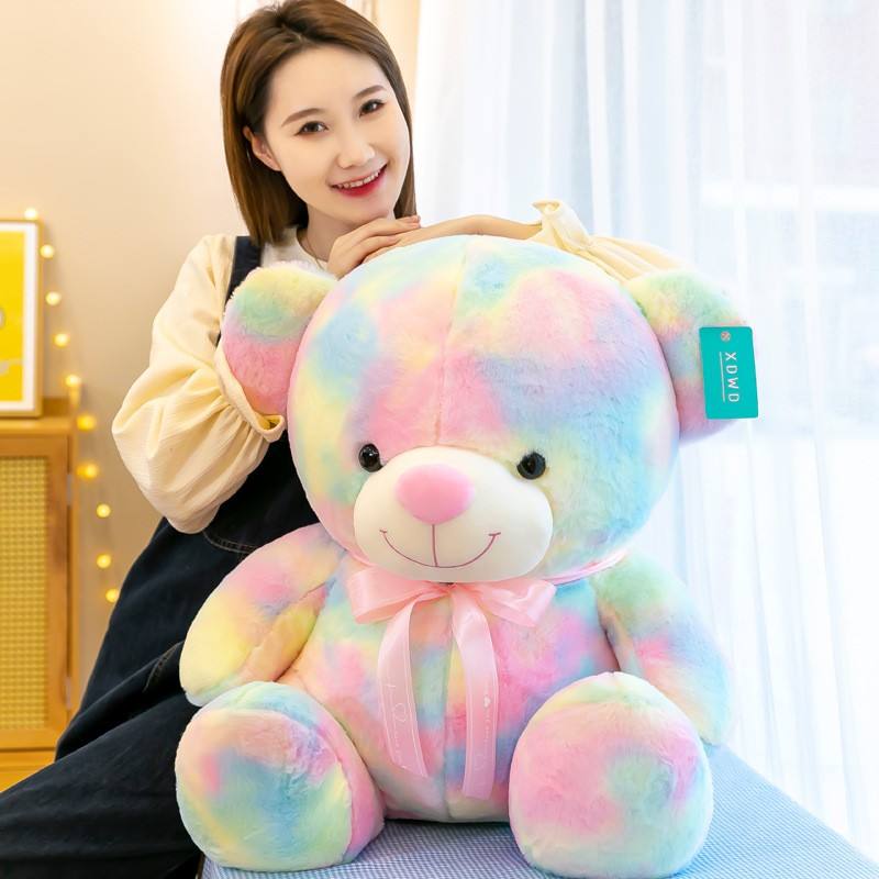 Colorful Plush Teddy Bears Valentine's by Plushy Planet