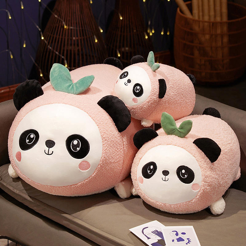 Leah - Pink Peach Panda Plush by Plushy Planet