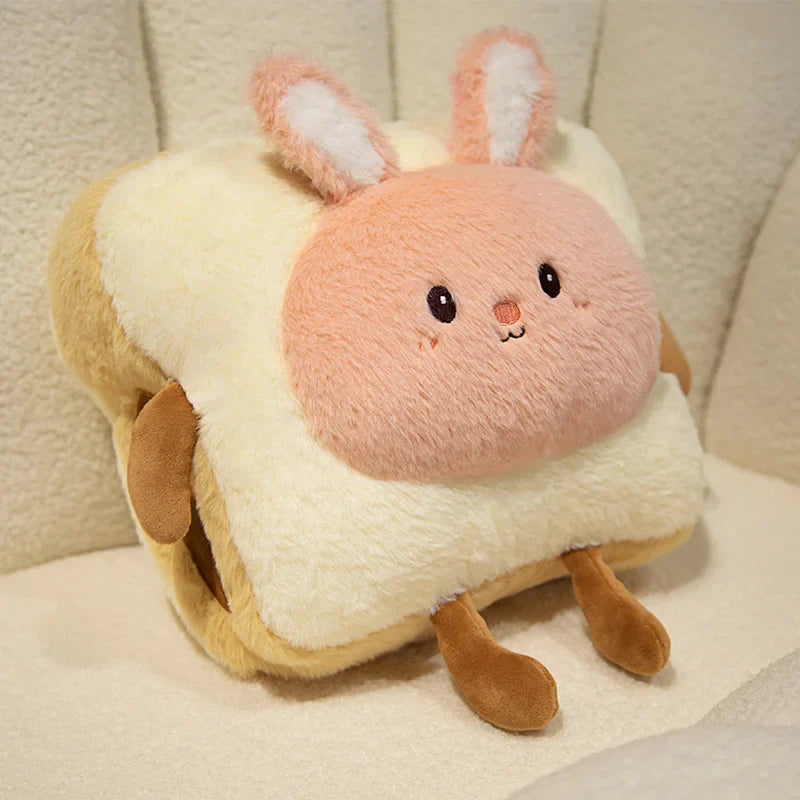 Plush Bread Sofa Cushion with Animal Head by Plushy Planet