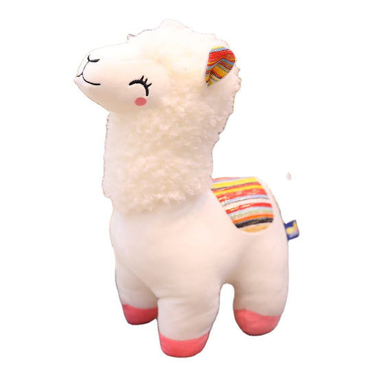 Smiling White Llama Plush Toys by Plushy Planet