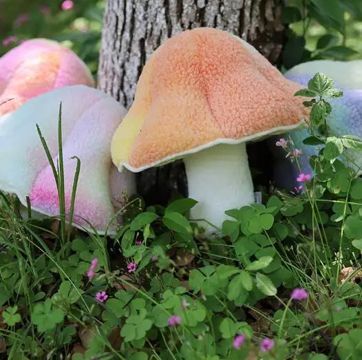 Colorful Mushroom Plush: Soft, Decorative, Gift by Plushy Planet